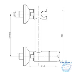 Смеситель с гигиеническим душем Gross Aqua Evo Matt Black GA012202MB (черный матовый)