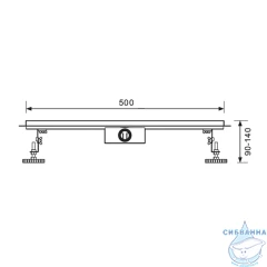Дренажный трап для душа Raglo R653.60.05 60 см с решеткой (сатин) 