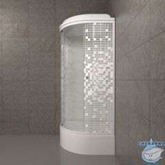 Душевая кабина Тритон Стандард 90х90 В профиль белый, стело мозаика Щ0000061846