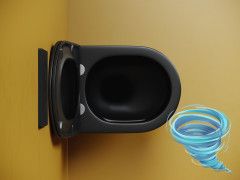 Унитаз подвесной безободковый Ceramicanova Vogue Rimless CN4008TMB с сиденьем быстросъемным Soft Close (микролифт)