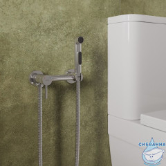 Смеситель с гигиеническим душем на эксцентриках, хром глянцевый, Tidy, Milardo, TIDSB15M08