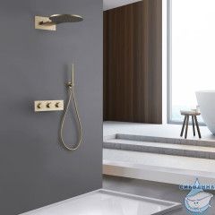 Душевая система Abber Wasser Kreis 300 1 режим AF8151G (золото матовое)