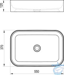 Раковина на столешницу 55 см Ravak Ceramic XJX01155002