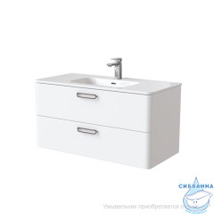 Тумба подвесная, белая, 100 см,  Brick, IDDIS, BRI10W1i95. Подходит умывальник: 0101000i28