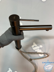 Смеситель для раковины Timo Saona 2311/18F (без донного клапана) (черное золото)