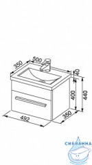 Тумба под раковину Aquanet Нота 50 белый 159138