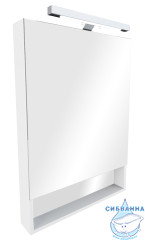 Шкаф-зеркало Roca Gap 80 со светильником, белый глянец