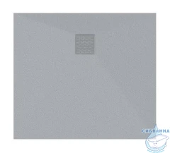 Поддон из литьевого мрамора Bas Эссентия 80x80 графит 