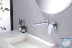 Смеситель для раковины встраиваемый Abber Weiss Insel AF8082B (черный матовый)