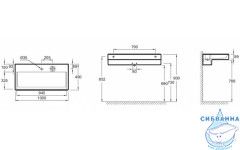 Раковина 100 см Jacob Delafon Terrace EXC9112-00