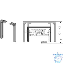 Телескопическое крепление для модуля TECE 9380001 
