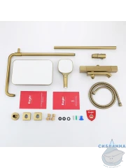 Душевая система Raglo 320 1 режим R22.26.03 (сатин золотой)