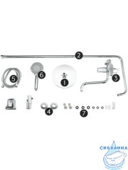 Душевая система Frap F2427 200 1 режим (хром)