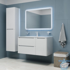 Тумба с умывальником, подвесная, 100 см, белая, Edifice, IDDIS, EDI10W1i95K