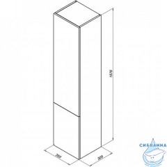  Пенал подвесной Aquanet Алвита 35 серый антрацит R