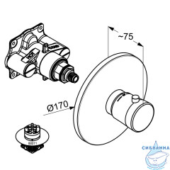 Встраиваемый смеситель для душа Kludi Balance 527290575