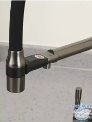 Смеситель кухни Frap F4398-9 (оружейная сталь)