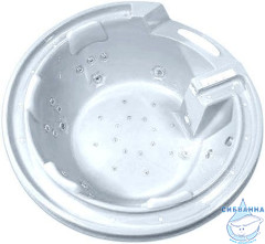 Акриловая ванна Gemy G9090 O 190х190 с гидромассажем