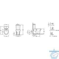 Унитаз напольный Jacob Delafon Cleo 1889 UJAC102-0 с бачком и сиденьем быстросъемным Soft Close (микролифт)
