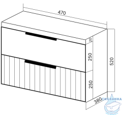 Тумба под раковину Viant Сицилия 50П белая