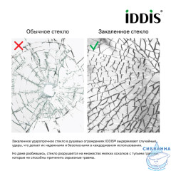 Дверь в нишу Iddis Slide 120x195 профиль хром, стекло прозрачное