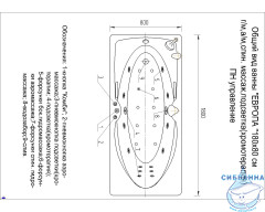 Акриловая ванна Aquatek Европа 180х80 с каркасом