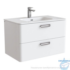 Тумба подвесная, белая, 80 см, Brick,  IDDIS, BRI80W0i95. Подходит умывальник: 0108000i28