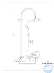 Душевая система Ravslezak Лабе L054.5/3Z ( золото )