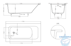 Ванна из искусственного камня Salini Orlanda Plus 190x100 (материал Solix, белый матовый)