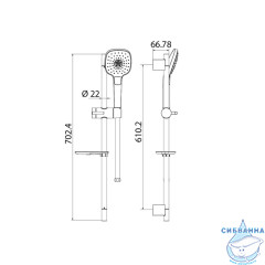 Душевой гарнитур Iddis Sena 120 3 режима SEN3F70i16 (хром/белый)