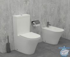 Унитаз напольный безободковый Jacob Delafon Rodin+ UJAB102-00 с бачком и сиденьем Soft Close (микролифт)