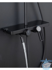 Душевая система Gappo G2496-26 250 1 режим (черный матовый)