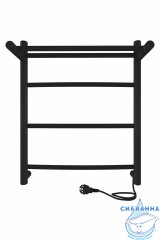 Полотенцесушитель электрический Indigo Arc с полкой П3 40х50 черный муар (с возможностью скрытого подключения, подключение R/L)