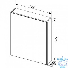 Зеркало-шкаф Aquanet Алвита 70 белый 184038
