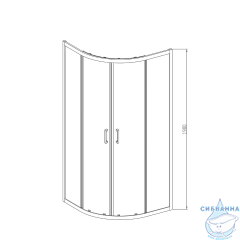 Душевое ограждение Vincea Alpha 80x80 профиль хром, стекло прозрачное VSQ-3AL800CL