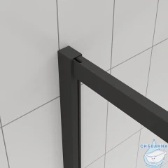 Душевое ограждение Veconi Evo 300 100x90 профиль черный, стекло прозрачное E3-B-10090-01-C9 (без поддона)