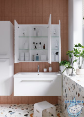 Зеркало-шкаф 1Marka Соната 90 белый глянец