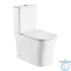 Унитаз напольный безободковый Azario Anteo Square  AZ-1218A с бачком и сиденьем Soft Close (микролифт)