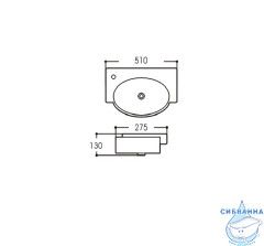 Раковина 51 см Aquatek AQ5329-00