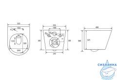 Унитаз ABBER Bequem AC1102TMB подвесной черный матовый, безободковый, смыв торнадо