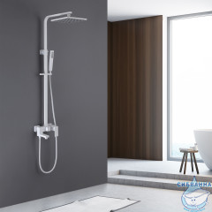 Душевая система Abber Daheim 250 1 режим AF8216WL (белый матовый)