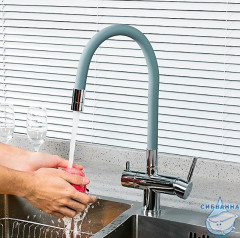 Смеситель для кухни Gappo G4398-30 (хром/серый)