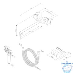 Смеситель для ванны Am.Pm Like F8095000 с душевым гарнитуром (хром)