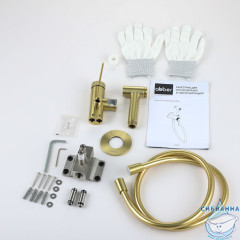 Смеситель ABBER Emotion 316 AF8825BG с гигиеническим душем, брашированное золото