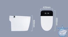 Унитаз приставной безободковый SantiLine SL-5034 с сиденьем Soft Close (микролифт)