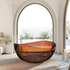 Ванна из полиэфирной смолы ABBER Kristall 150x150 AT9705Opal коричневая