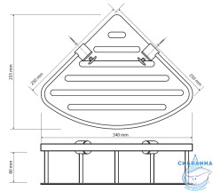 Полочка Bemeta Cytro 146208082