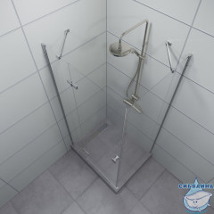 Душевое ограждение Тритон Брава 120x80 профиль хром, стекло прозрачное Щ0000054195 (без поддона)