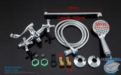 Смеситель для ванны Gappo G2242 с аксессуарами (хром)