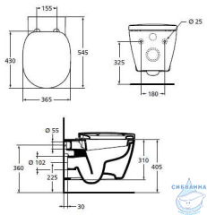 Унитаз подвесногй Ideal Standard Connect E803501 (без сиденья)
